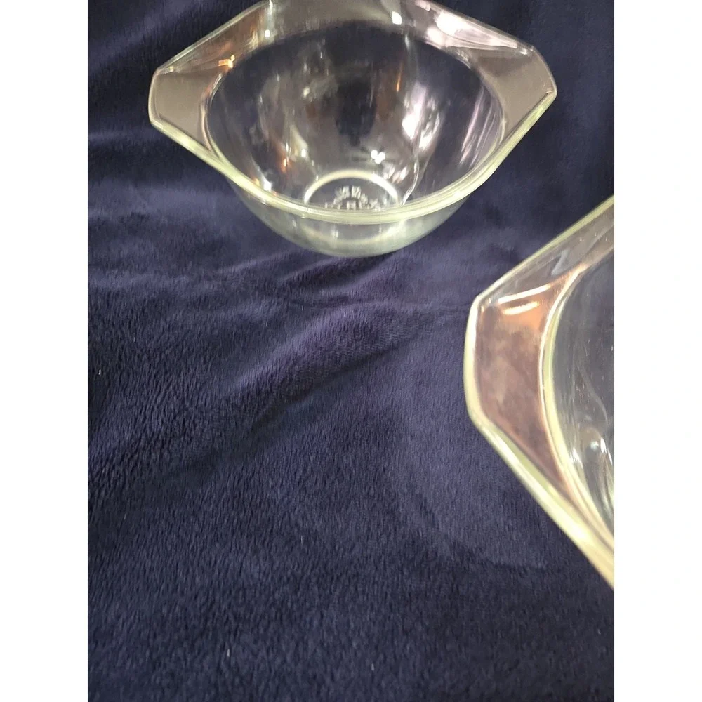 Vtg Pyrex Clear Glass Cinderella Mixing Bowls Nesting Mixing Bowl Set Mid Centur
